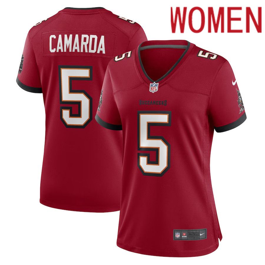 Women Tampa Bay Buccaneers #5 Jake Camarda Nike Red Game Player NFL Jersey